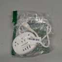 10Ft Long Surge Protector Power Strip, Addtam Extension Cord with 8 AC Outlets and 4 USB Ports(1 USB C), 3-Side Outlet Extender Strip, Flat Plug, Wall Mount, Dorm Home Office Essential, ETL Listed (White)