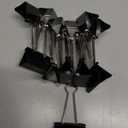 Business Source Fold-Back Binder Clips, Black, Large (Pack of 12)