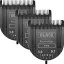 Audoc Adjustable 5 In 1 Blades Dog Grooming Blades Compatible with Wahl Animal Clipper Arco, Bravura, Chromado, Creativa, Figura, and Motion Pet, Dog, and Horse (BLACK/3PC)