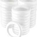 30 Pack 5.7 Inch Craft Foam Wreath, White Polystyrene Foam Circles Ring, Round Foam Wreath Form for Crafts DIY Arts Floral Projects Home Wedding Decor