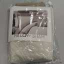 Vue Bensonhurst Modern Embroidered Rectangular Decorative Euro Sham Pillow Case, 20" x 26", Ivory