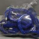 Blue Velvet Stanchion Rope  Crowd Control Ropes Barrier with Silver Hooks for Party, 71 Inch, 8PCS