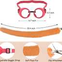 3 PCS Dog Ears and Tail with Goggles Set-Halloween Christmas Festival Theme Party Cosplay Puppy Costume Accessory for Kids and Adults