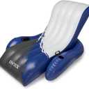 Intex Inflatable Lounge Pool Recliner Lounger Chair with Cup Holders - Heavy-Duty Float Raft for Adults, 220 Lb Capacity Large Floating Tanning Chair (1 Pack)
