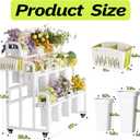 Heavy Duty Flower Bar with Buckets, 3-Tier Bouquet Bar Stand