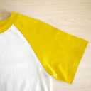 Topstype Girls' Soft Raglan Short Sleeve Summer T Shirts Crew Neck 5-14 Years (White and Yellow)