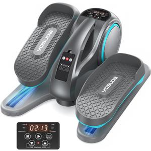 YOSUDA Under Desk Elliptical,Elliptical for Seniors Fully Assembled,Quiet & Portable Electric Seated Pedal Exerciser with 10 Level Resistances & Speeds,Remote Control