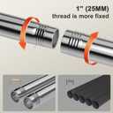 Clothes Rack for Hanging Clothes, Stainless Steels Coat Rack with Wheels, Clothing Rack, Garment Rack, Portable Closet, Portable Closet, Adjustable Length (XXL)