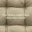 QILLOWAY Outdoor Chair Cushion for Patio Furniture, Waterproof Patio Cushions Set of 2 with Ties, Fade Resistant Replacement Pads for Outdoor Rocking Chairs,Beige