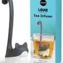 OTOTO Louie Cat Tea Infuser - Cats Loose Leaf Steeper & Diffuser, Tea Strainer Accessories, Cute Gifts for Cat Lovers, White Elephant Gifts, Cute Kitchen Accessories