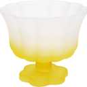 Glass Dessert Bowl with Heavy Base, 240ml (8.1oz), Matte Gradient Finish  Perfect for Ice Cream, Sundaes, Fruit, and Snacks (Lemon Frost)