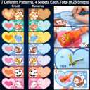 Valentines Day Gifts for Kids Classroom, 28 Pack Light Up Finger Lights Glow in The Dark Toys with Valentine's Themed Cards, Class Exchange Gifts Set, School Prizes Party Favor