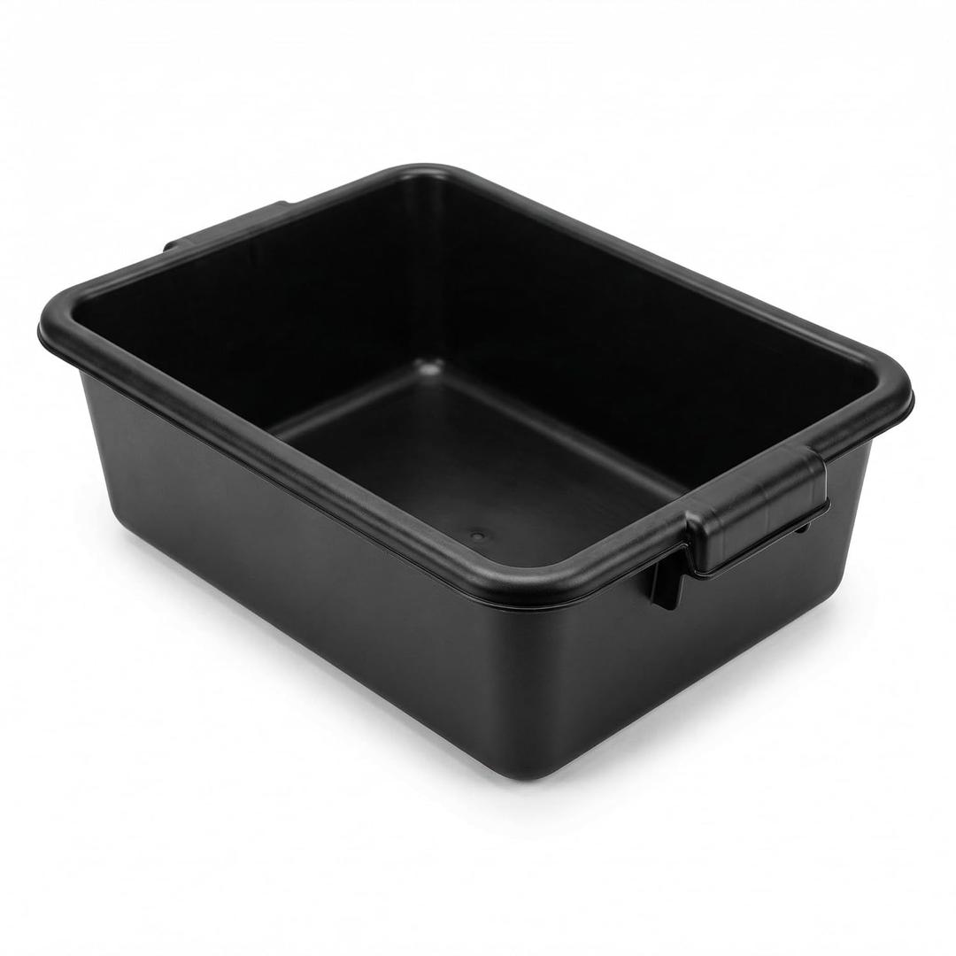 Carlisle FoodService Products 4401103 Comfort Curve Bus Box/Tote Box, 7" Deep, Black