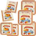 Fall Theme Party Supplies Kit, Serves 50: Complete Autumn Harvest Disposable Dinnerware Set - Includes Paper Dinner & Dessert Plates, Napkins,Thanksgiving/Autumn Party Decorations.