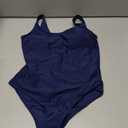 One Piece Swimsuit for Girls with Removable Chest Pad Quick Dry & Stretchy for Swim Team Beach (Blue,14Y)