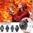 22mm Holiday Christmas Thanksgiving Watch Band Compatible with Samsung Galaxy Watch 46mm/Galaxy watch 3 45mm/Gear S3 Classic/Frontier Replacement Watch Strap (Autumn color Orange)