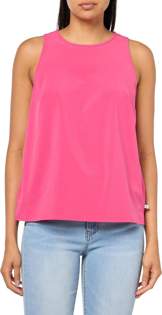 Eddie Bauer Women's Women's Petite Departure Crew Neck Tank (Pink, XS)