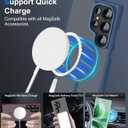 N52 Magnetic Case for Samsung Galaxy S24 Ultra Case Stronger Upgraded, Slim Protective for Galaxy S24 Ultra Phone Case S24Ultra for MagSafe Translucent Back Silicone Bumper Non-Fingerprint-Matte Grey