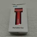 Kica JetFan Mini Personal Handheld Fan[Max 14Hrs Working Time] 3000mAh USB Rechargeable Battery, Metal Shell Turbo Fan, Adjustable Speed, for Office/Outdoor/Travel/Camping-Red