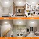 Rechargeable Motion Sensor Ceiling Light Indoor Outdoor w/Remote, 7.08 Inch Battery Operated Flush Mount Ceiling Light 3000K 4000K 6000K 400LM Dimmable for Closet Hallway Laundry Stairs (2)