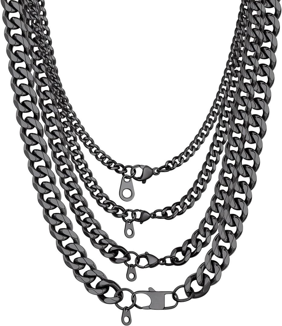 Bandmax Necklace Chain for Men, 3mm Miami Cuban Link