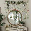Yunlly 4 Pcs 6ft Flower Garlands Artificial Wildflower Vines Backdrop Floating Floral Hanging Ceiling Garland Fake Flower Faux Silk for Tea Garden Birthday Wedding Bridal Shower Baby Shower Wall