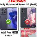 for Moto G Power 5G 2025 Case,with Camera Lens Cover HD Screen Protector,[Military Grade] Car Mount Kickstand Shockproof Protective Case for Motorola G Power 5G 2025, Blue