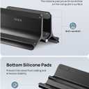 SODI Vertical Laptop Stand Holder for Desk Compatible with MacBook Air, MacBook Pro Stand Vertical Aluminum Up to 17 inch, Gravity Auto-Lock Cooling, 3-in-1 Space Saving Desk Organizer Accessories