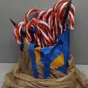 IDEAALS 24-Pack Solar Christmas Candy Cane Lights, Solar Pathway Lights Waterproof, Christmas Decorations Outdoor with 8 Modes for Party Patio Garden Lawn Yard Decor