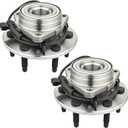 4WD 515036 (Pair) Front Wheel Hub and Bearing Assembly Fit for Cadillac Escalade EXT, for Chevy Avalanche 1500, for Express 2500, for Silverado 1500, for GMC Savana 1500 6Lugs W/ABS