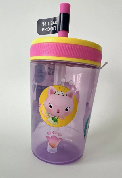 Zak Gabby's Dollhouse Kelso Straw Tumbler 15oz -Purple