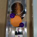 Rock & Ruddle Natural Mixed Bristle Hair Brush for Women and Kids (Large, 21cm) - Perfect for Wet or Dry Hair, Detangling Smoothing Blowdrying - Designed & Made in UK - Black & White Stripes