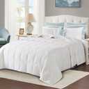 Globon Summer Down Comforter King Size, Extra Lightweight Blanket/Duvet Insert for Hot Sleepers, Noiseless & Extra Soft,106x90 inches,White