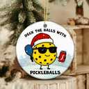 2 x Funny Pickleball Ornament 2025  Deck The Halls with Pickleballs Holiday Tree Decoration  Unique Pickleball Gift for Players, Coaches, Friends, and Pickleball Lovers