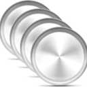 TeamFar 9 Inch Pizza Pan, Stainless Steel Small Crispy Pizza Tray, Round Pizza Dish Plates for Toaster Oven Baking Cooking, Healthy & Heavy Duty, Easy Clean & Dishwasher Safe(4 PCS)