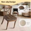 Non Slip Chair Cushions for Dining Chairs Set of 4 Kitchen Chair Cushions 18"x18"x3" Turfted Chair Pads Comfortable and Soft Seat Cushion with Ties, Coffee