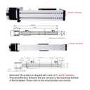 FUYU FSL40 Linear Guide Version 2.0 Table Ball Screw Motion CNC Linear Guide Stage Actuator Motorized Nema 23 Stepper Motor[1000mm Stroke Work Size]