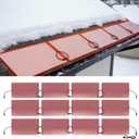 H&G lifestyles 24FT Roof Snow Melting System, Roof Heaters to Prevent Ice Dams, Roof Ice Melt System Heated Aluminum Panels with Self-Regulating 8W/FT Heat Cable,De-Icing Kit with Clips(12 Packs)
