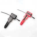 AIBREAY 2 Pack X Winder Launchers, with X Grip for Easy Control,Battling Gyro Accessories (Black+Red)