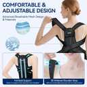 Posture Corrector for Women and Men, Back Brace Support for Upper and Lower Back Pain Relief, Adjustable for Back straightener, Spine Alignment, Scoliosis, Hunchback, Spine Corrector (M ( Waistline 25"-32" ), Black)
