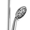 High Pressure 48-Settings Shower Head with Handheld Shower,Drill-Free 3-Way Diverter for Easy Reach,Adjustable Height Slide Bar Dual Shower Head Combo Set - Chrome