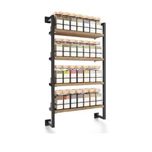 ZICOTO Space Saving Spice Rack Organizer Shelf for Wall Mount - Easy To Install Modern Hanging Racks For up to 56 Jars - Perfect Seasoning Organizer For Your Kitchen