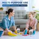 Veco 500mL (17oz) Graduated Spray Bottles, 4-Pack 360 Any-Angle Spraying for Easy Dilution, Leak-Resistant spray bottles for Cleaning, Plants, Hair & Pet Use + Foldable Funnel