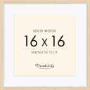 16x16 Picture Frame Made with Solid Wood, Display 12x12 with Mat or 16x16 Picture without Mat, Photo frame with Plexiglass, 12 by 12 Natural Wood Picture frame for Tabletop or Wall Mounting, Oak, 16x16" -1 pack