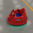 Flybar 6V Marvel Spidey Bumper Car Ride On Toy - Outdoor Toys, Baby Car, Toddler Toys, Bumper Cars, w/ 360° Spins, LED Lights, Seat Belt, Joystick Control, Max Weight of 66lbs, Age 1.5-4 yrs, Red