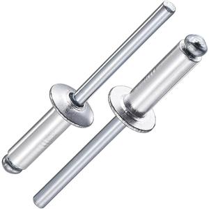(140Pcs) 1/4"x5/8" Aluminum blind pro Rivets,6.5X16mm Aluminum Grip and Steel Mandrel