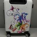 InUSA Fusion Print Luggage with Spinner Wheels | Durable Lightweight Hardside Suitcase | Travel Bag with Handle and Trolley | 20 Inch Carry-On Spinner Luggage
