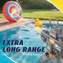 2-Pack Electric Water Guns for Kids & Adults -Automatic Water Gun Squirt Guns with LED Light, 32Ft Long-Distance Stream for Summer Outdoor Pool Beach Party Toys (Cool Black & Bright Blue)
