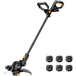 HEINPRO Cordless String Trimmer Compatible with Dewalt 20V MAX Battery, 12-Inch Electric Weed Wacker, Auto Line Feed, Weed Eater Battery Powered Grass Trimmer, w/ 6 Line Spools, Black(Tool Only)