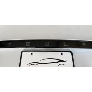 Liftgate Applique Wrap for Tesla Model X (2023 to Current), Standard Wrap, 2-pc Set (Carbon Fiber Black)